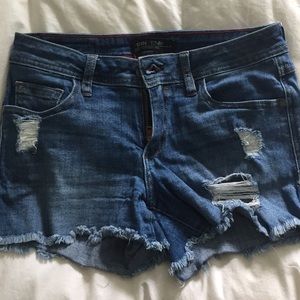 Fran denim “Laura” jean shorts